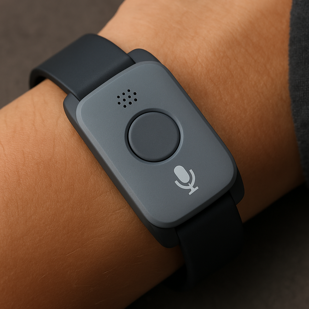 NotesHQ Pebble worn on the wrist